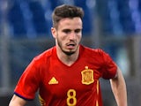 Saul Niguez in action for Spain Under-21s against Italy Under-21s on March 27. 2017