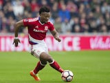 Adama Traore in action during the FA Cup quarter-final between Middlesbrough and Manchester City on March 11, 2017