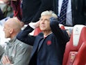 Arsene Wenger reacts during the Premier League match between Arsenal and Manchester City on April 2, 2017