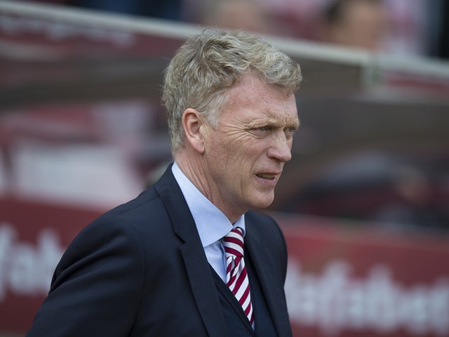 Sunderland manager David Moyes at the Premier League match against Manchester United on April 9, 2017