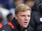 Eddie Howe watches on during the Premier League game between Tottenham Hotspur and Bournemouth on April 15, 2017