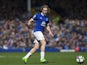 Tom Davies in action during the Premier League game between Everton and Burnley on April 15, 2017