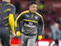 Alexis Sanchez warms up before the Premier League game between Middlesbrough and Arsenal on April 17, 2017