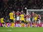 Alexis Sanchez scores during the Premier League game between Middlesbrough and Arsenal on April 17, 2017