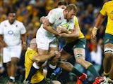 England's James Haskell in action against Australia on June 25, 2016