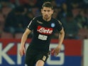 Jorginho in action during the Serie A game between Napoli and Udinese on April 15, 2017