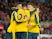 Arsenal midfielder Mesut Ozil celebrates with Granit Xhaka and Aaron Ramsey after scoring during the Premier League clash with Middlesbrough at the Riverside Stadium on April 17, 2017