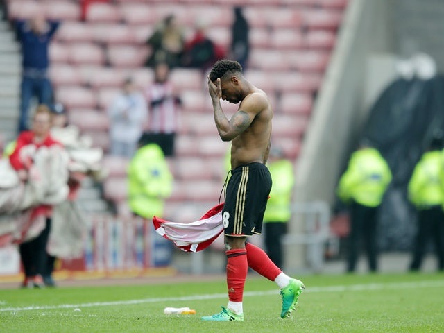 Sunderland's Jermain Defoe reacts after losing to Bournemouth on April 29, 2017