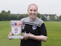 Portsmouth manager Paul Cook poses with his League Two manager of the month award for April 2017