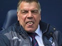 Sam Allardyce masticates during the Premier League game between Manchester City and Crystal Palace on May 6, 2017