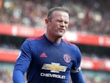 Manchester United forward Wayne Rooney rues a missed chance during his side's Premier League clash with Arsenal at the Emirates Stadium on May 7, 2017