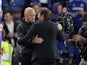 Antonio Conte embraces Steve Agnew after the Premier League game between Chelsea and Middlesbrough on May 8, 2017