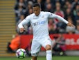 Martin Olsson in action during the Premier League game between Swansea City and Everton on May 6, 2017