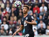 Mason Holgate in action during the Premier League game between Swansea City and Everton on May 6, 2017
