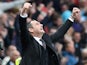Paul Clement celebrates victory after the Premier League game between Swansea City and Everton on May 6, 2017