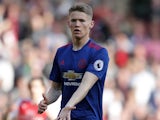 Scott McTominay in action during the Premier League game between Arsenal and Manchester United on May 7, 2017