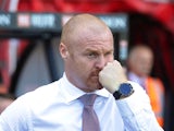 Sean Dyche watches on during the Premier League game between Bournemouth and Burnley on May 13, 2017
