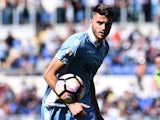 Wesley Hoedt in action during the Serie A game between Lazio and Sampdoria on May 7, 2017