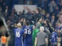 Antonio Conte is held aloft following Chelsea's win over Watford on May 15, 2017