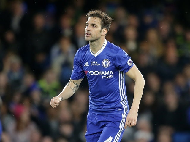 Chelsea's Cesc Fabregas during the Premier League match against Watford on May 15, 2017
