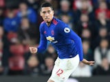 Manchester United's Chris Smalling in action against Southampton on May 17, 2017