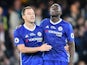 Chelsea's John Terry and Kurt Zouma celebrate after the 4-3 victory over Watford on May 15, 2017