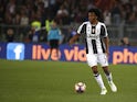 Juan Cuadrado of Juventus in action against AS Roma on May 14, 2017