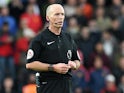 Referee Mike Dean during the Premier League match between Southampton and Manchester United on May 17, 2017