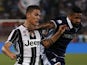 Paulo Dybala and Wallace during the Coppa Italia final between Juventus and Lazio on May 17, 2017