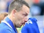 John Terry gets emotional during the Premier League game between Chelsea and Sunderland on May 21, 2017