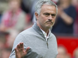 Jose Mourinho waves after the Premier League game between Manchester United and Crystal Palace on May 21, 2017