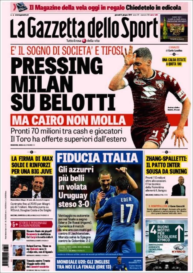 La Gazzetta dello Sport June 8, 2017