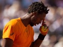 Gael Monfils during his French Open match against Stanislas Wawrinka on June 5, 2017