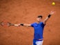 Kyle Edmund in action against Kevin Anderson at the French Open on June 3, 2017