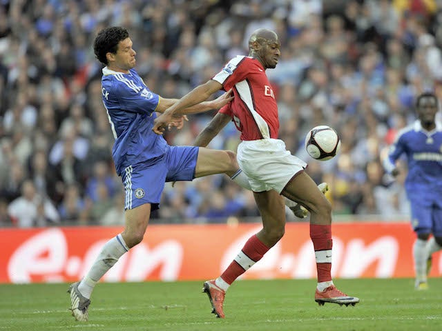 Michael Ballack in action for Chelsea in 2009