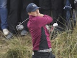 Jordan Spieth tees off at The Open on July 21, 2017
