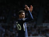 Dele Alli applauds during the Premier League game between Newcastle United and Tottenham Hotspur on August 13, 2017