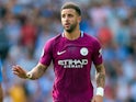 Kyle Walker in action for Manchester City against Brighton & Hove Albion on August 12, 2017