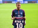 Neymar is unveiled as a Paris Saint-Germain player on August 4, 2017