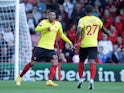 Etienne Capoue celebrates scoring during the Premier League game between Bournemouth and Watford on August 19, 2017