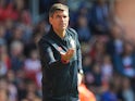 Mauricio Pellegrino gives orders during the Premier League game between Southampton and West Ham United on August 19, 2017