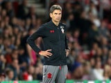 Mauricio Pellegrino watches on helplessly during the EFL Cup game between Southampton and Wolverhampton Wanderers on August 23, 2017