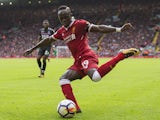 Sadio Mane in action during the Premier League game between Liverpool and Crystal Palace on August 19, 2017