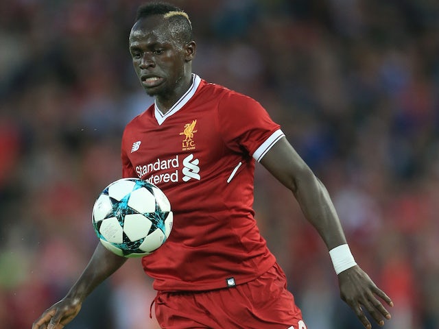 Sadio Mane in action during the Champions League playoff between Liverpool and Hoffenheim on August 23, 2017