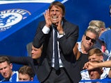 Antonio Conte orders the gabagool during the Premier League game between Chelsea and Everton on August 27, 2017