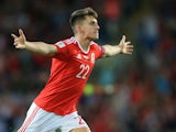 Wales forward Ben Woodburn scores on his international debut against Austria at the Principality Stadium on September 2, 2017