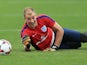Joe Hart in action during an England training session on August 29, 2017