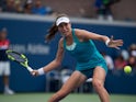 Johanna Konta in action in round one of the US Open on August 28, 2017