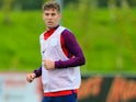 John Stones in action during an England training session on August 29, 2017