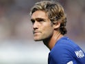 Marcos Alonso in action during the Premier League game between Chelsea and Everton on August 27, 2017